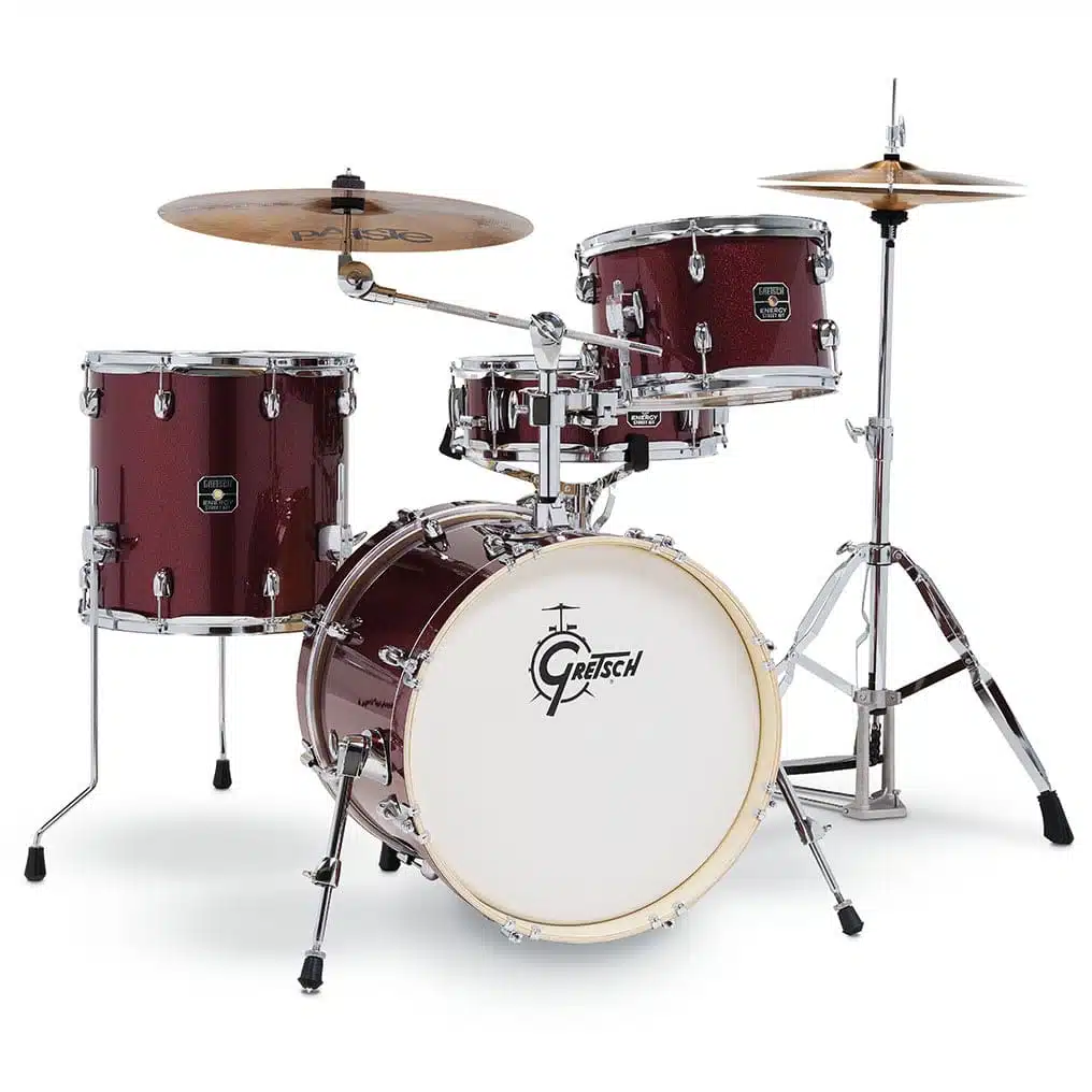 Gretsch Batería Acústica Energy 12,14,18 + 14 X 5,5 Ruby Sparkle
