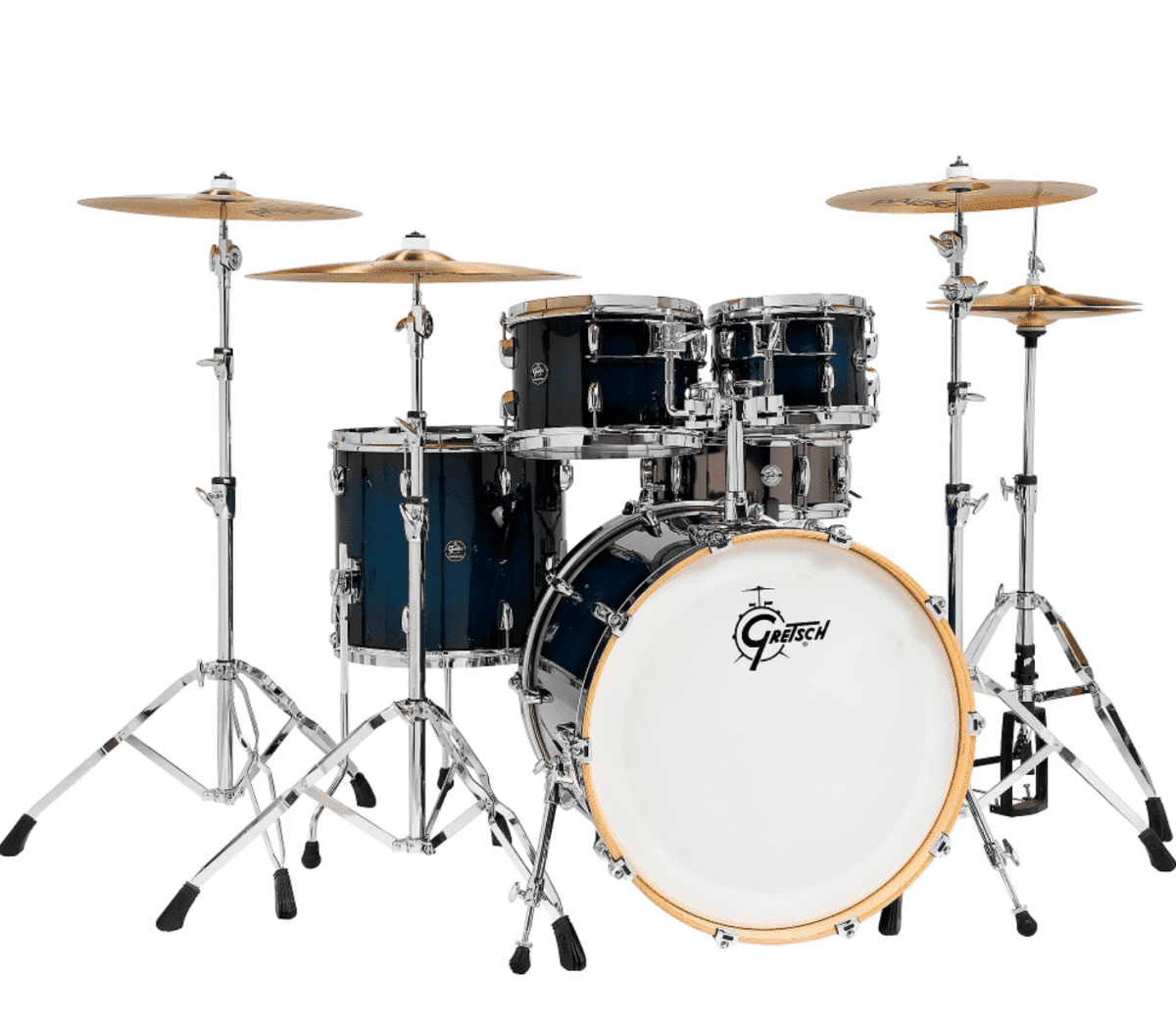 Gretsch Batería Acústica Renown Maple 10,12,14,20 + 14 x 5,5 Gloss Antique Blue Burst