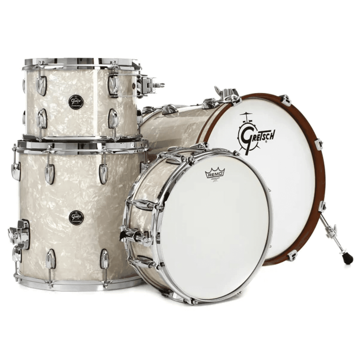 Gretsch Batería Acústica Renown Maple 18,12,14,5 x 14 + Holder Vintage Pearl - Imagen 2