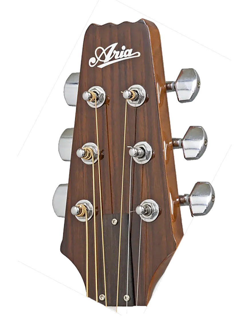 Aria® AD10CE Guitarra Folk Electroacústica Cutaway con Funda | Tobacco Sunburst - Imagen 3