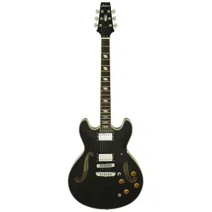 Aria® TA-CLASS Guitarra Eléctrica Semi-Hollow 335 Style | Black