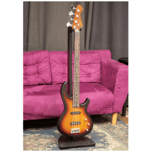 Aria® 313-JP Tributo Jaco Pastorius Bajo Eléctrico Fretless| Open-Pore Sunburst