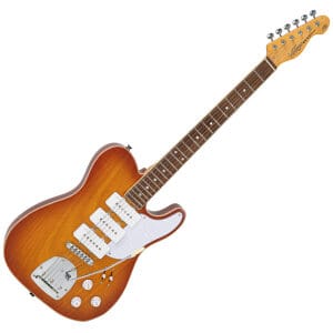 Vintage Guitarra Eléctrica REVO Series Trio ~ Honeyburst
